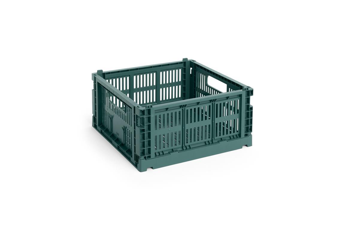 Colour Crate Square kasse, M - Dark green